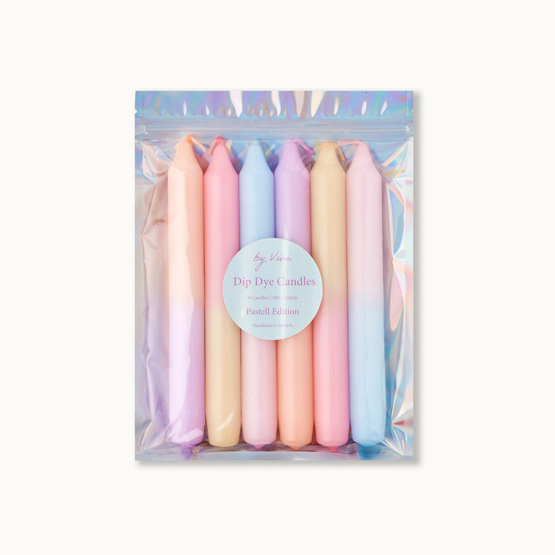 Dip-dye kaarsen in een set: Pastel Edition